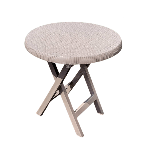 Plastični sto Teo, fi 70 cm, Moka