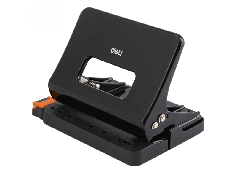 Deli Dvostruki bušač papira E0141, 15 listova, Crni