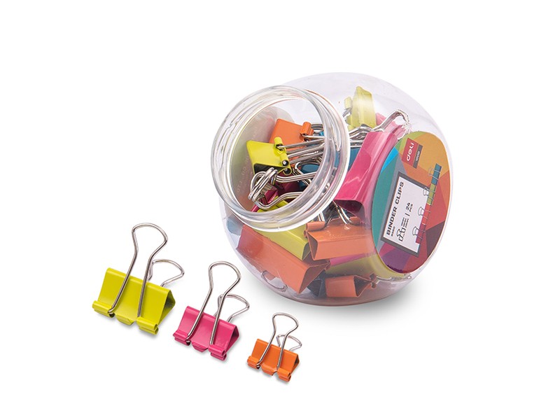 Deli Štipaljke za papir u boji E8560, 25/19/15x0.4mm, 24 komada