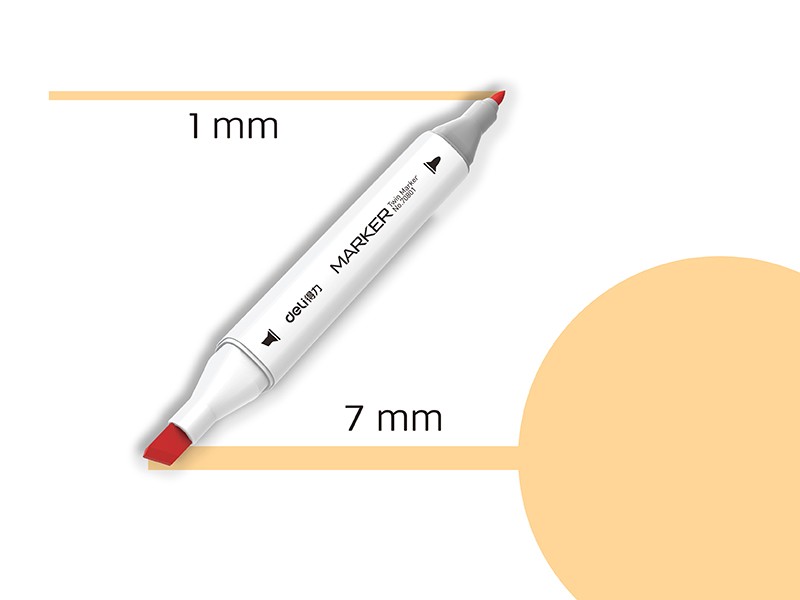 Deli Marker sa dva vrha Sketch 36 70801A-36, Krem