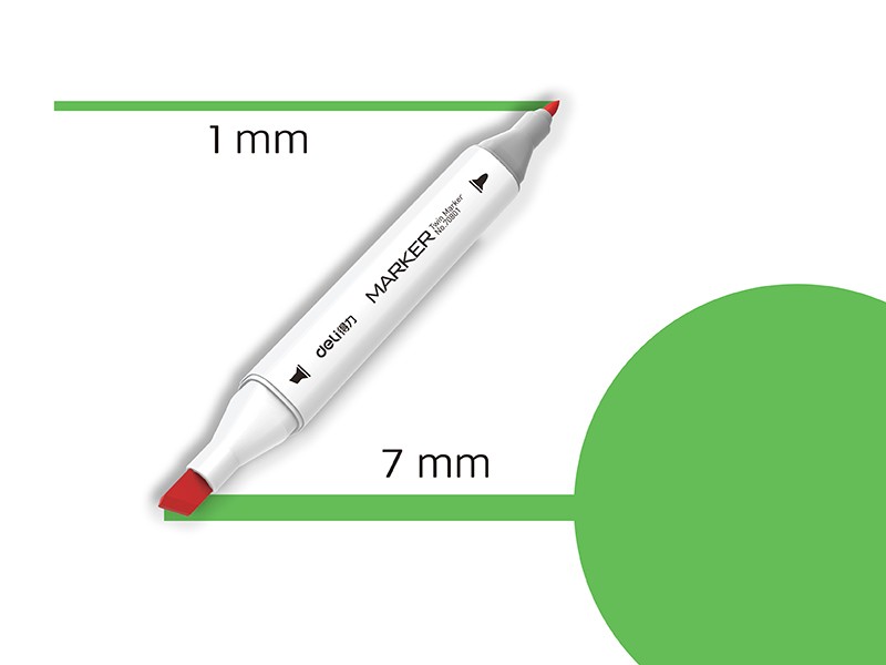 Deli Marker sa dva vrha Sketch 47 70801A-47, Zeleni