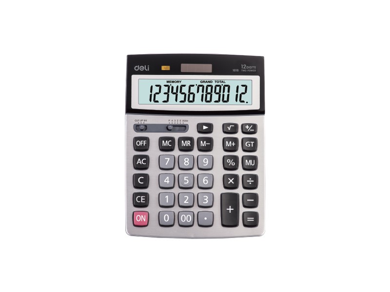 Deli Stoni kalkulator E1616, 216x160x41mm, Sivi