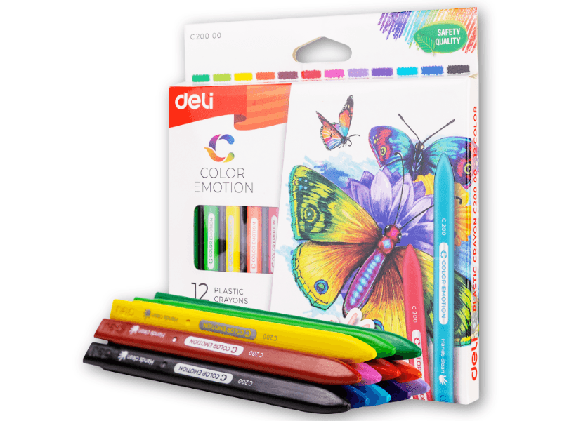 DELI Voštene boje plastične EC20000, 12 komada