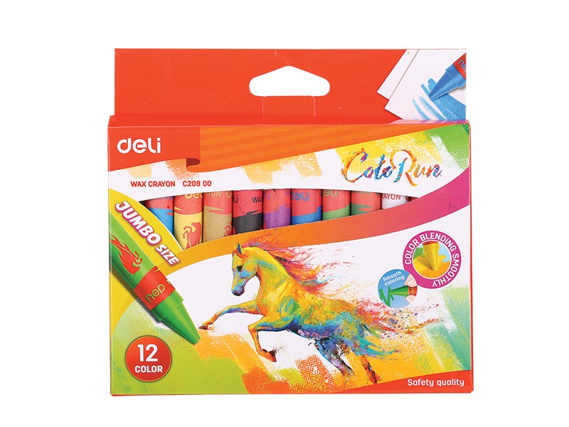 DELI Voštene boje Colorun jumbo EC20900, 12 komada