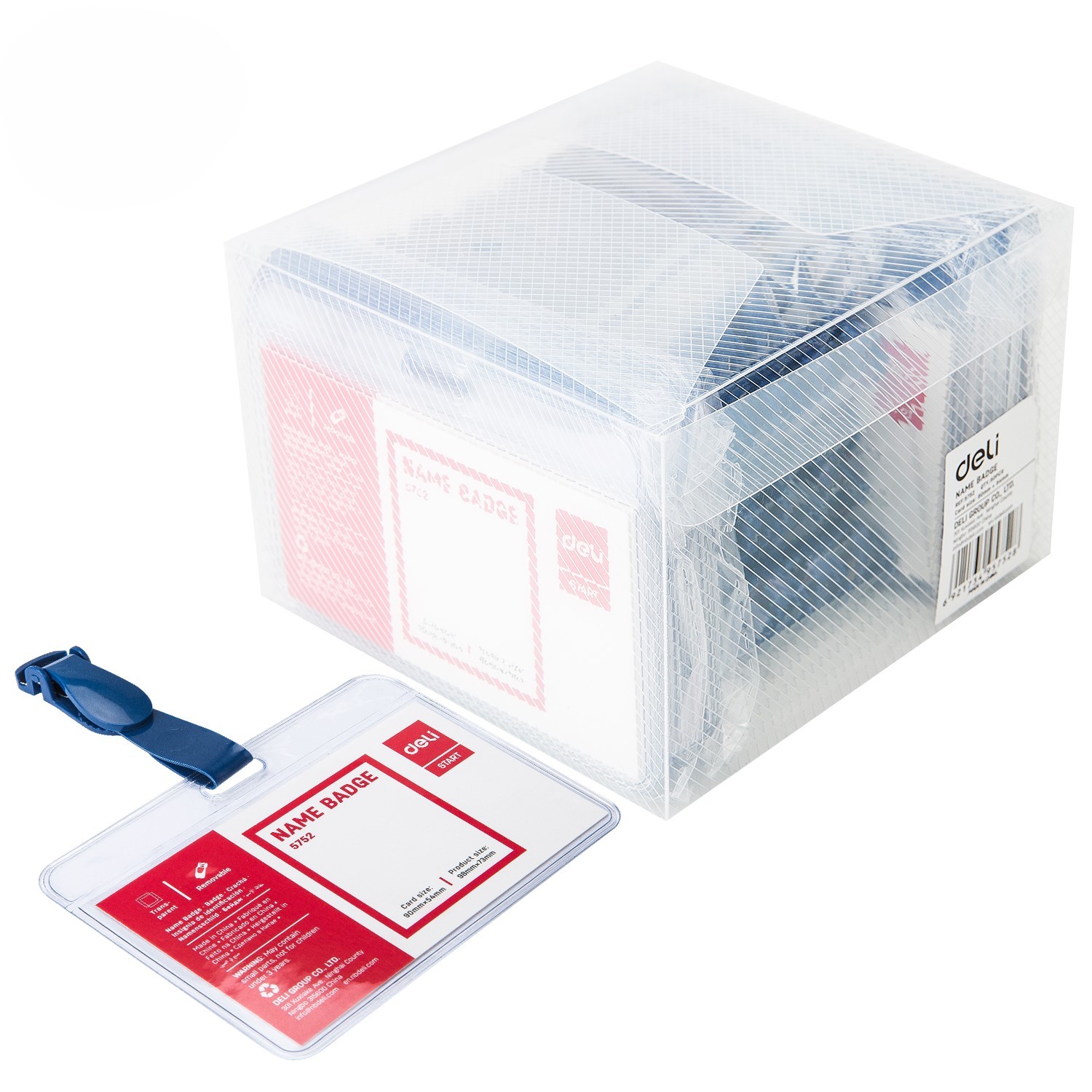 Deli Uložak za ID karticu sa štipaljkom E5752, 54x90mm, 50 komada