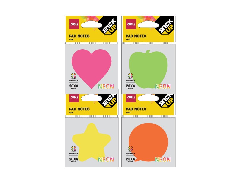 Deli Stikeri EA03202, 76x76mm, 20 listova, 4 komada