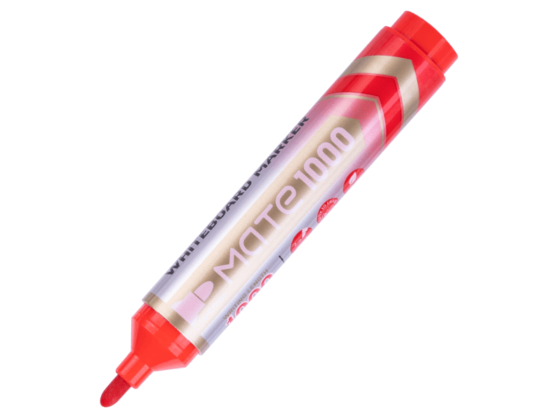 Deli Marker za belu tablu EU008, Okrugli vrh, Crveni