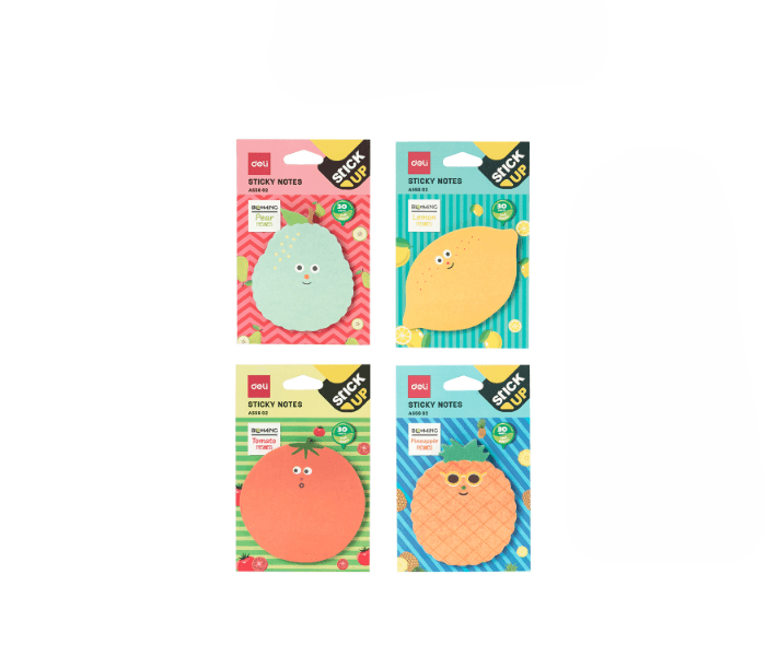 Deli Blok stikeri Voćkice EA55602, 76×76mm, 30 lista, 4 komada