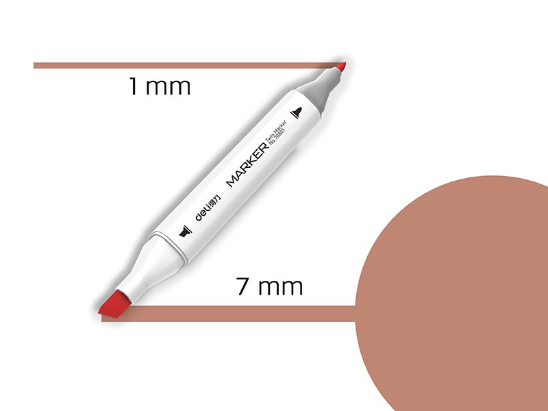 Deli Marker sa dva vrha Sketch 97 70801A-97, Roze - bež