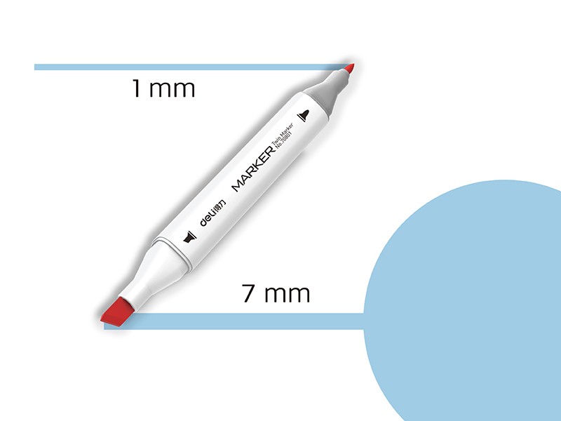 Deli Marker sa dva vrha Sketch 183 70801A-183, Svetloplavi