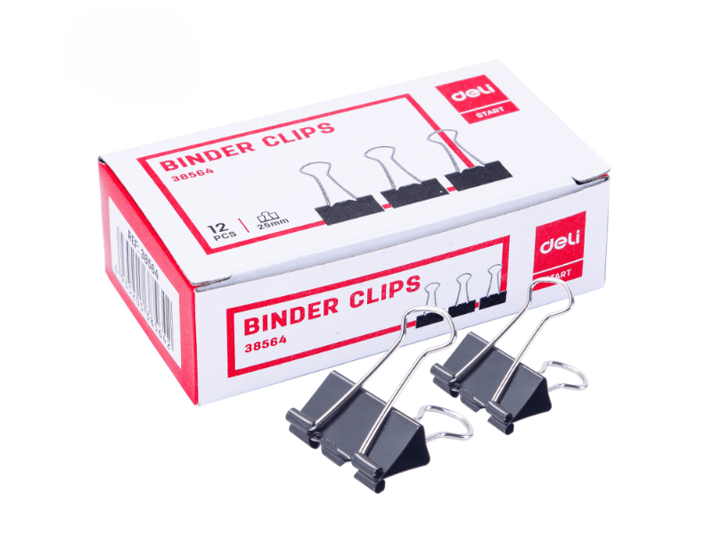 Deli Štipaljke za papir E38564, 25x0.4mm, 12 komada