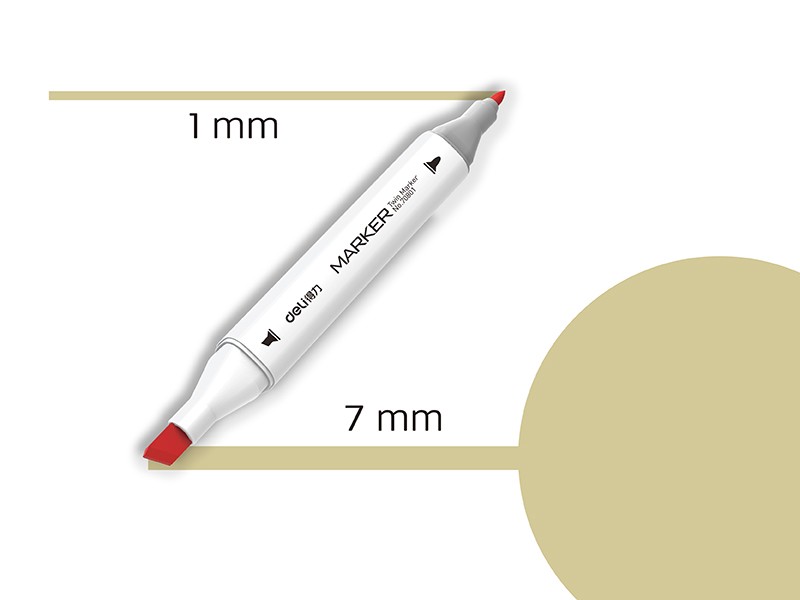 Deli Marker sa dva vrha Sketch 169 70801A-169, Zeleno - bež