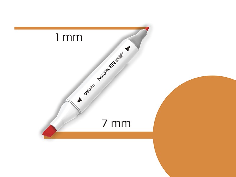 Deli Marker sa dva vrha Sketch 31 70801A-31, Tamnožuti