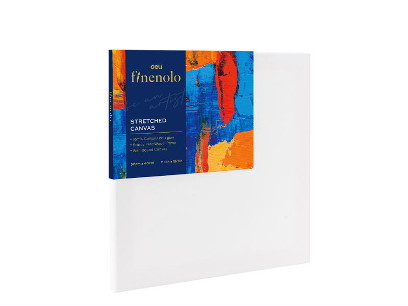 DELI Slikarsko platno na ramu EC279-7, Pamuk, 280 g/m2, 30x40 cm, Belo