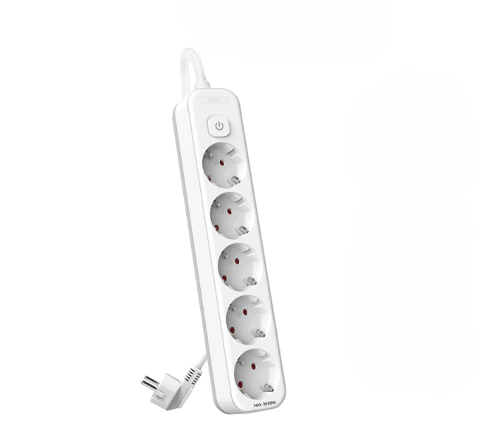 DELI Produžni kabal ET438, 5 utičnice, 3m, Beli