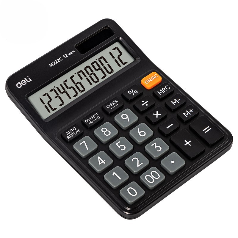 Deli Stoni kalkulator EM222C, 150x110x28mm, Crni