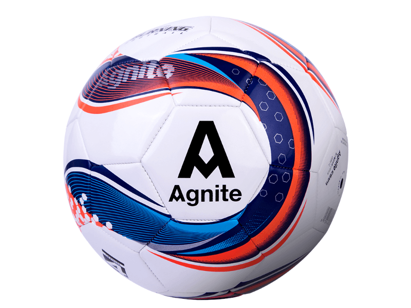 AGNITE Lopta za fudbal  F1206, Belo - plava