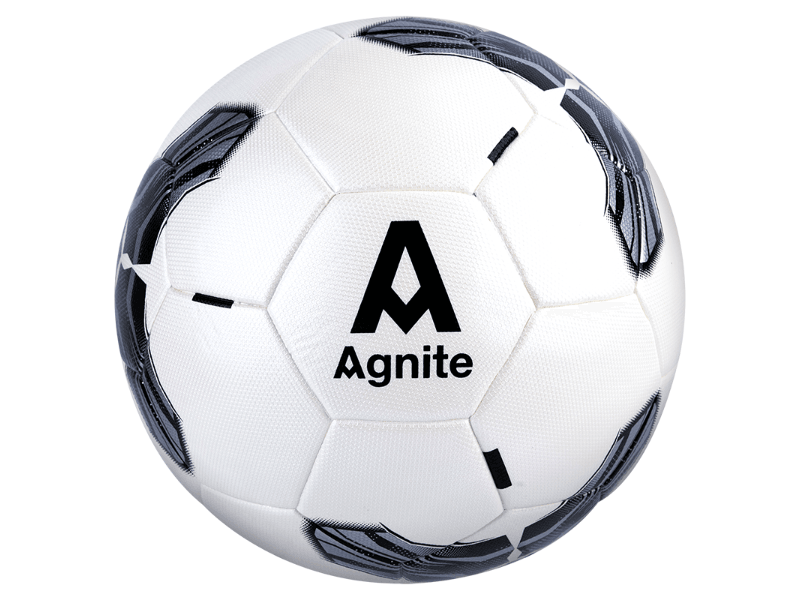 AGNITE Lopta za fudbal F1214, Belo - crna