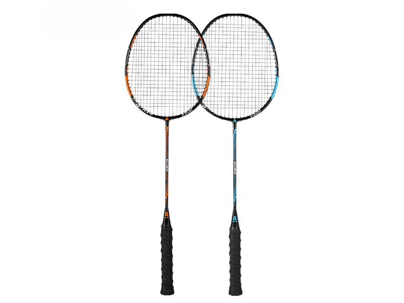 AGNITE Set za badminton sa 2 reketa i 3 loptice, Crni