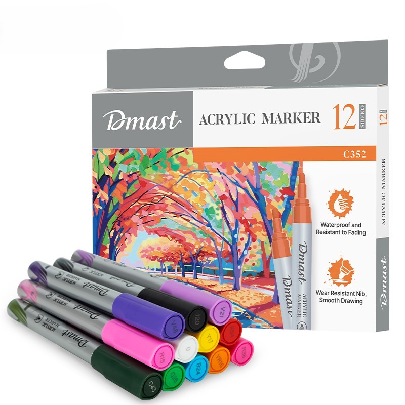 Dmast Set akrilnih markera EC352, 12 komada