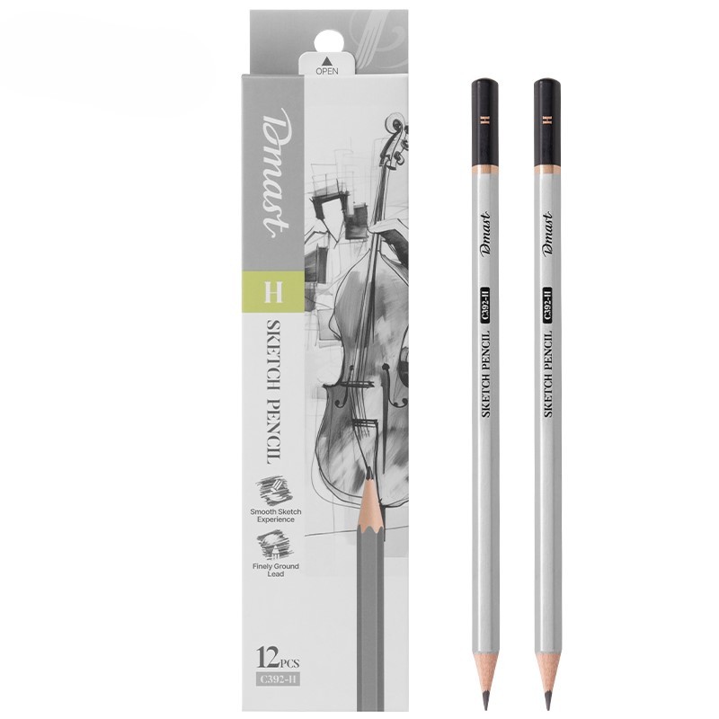 Dmast Set grafitnih olovaka za skiciranje H EC392-H, 12 komada