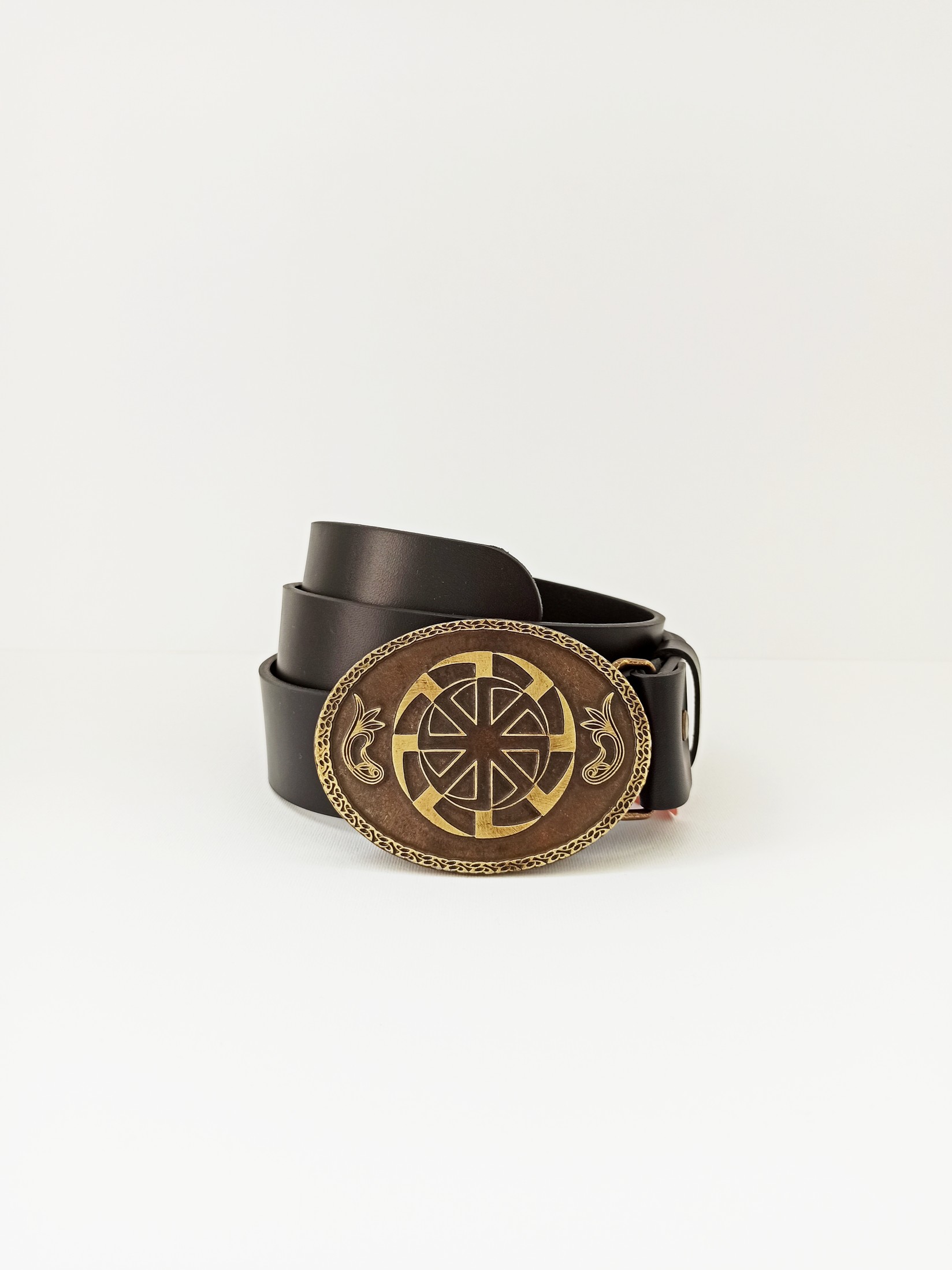 ROD Kaiš sa šnalom Dupli kolovrat, Kožni, 135cm, Crni