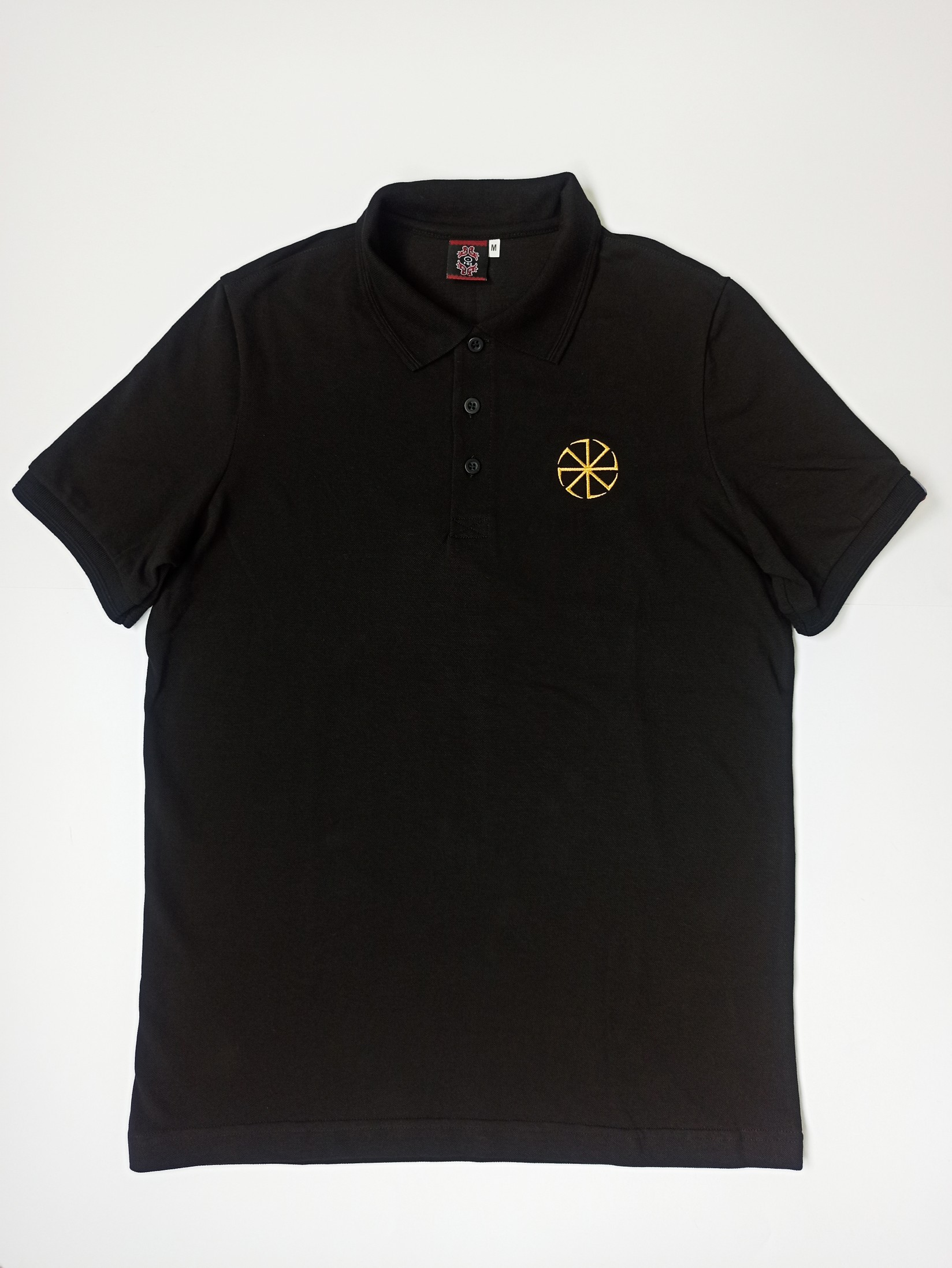 ROD Polo majica sa vezom Kolovrat, Crna