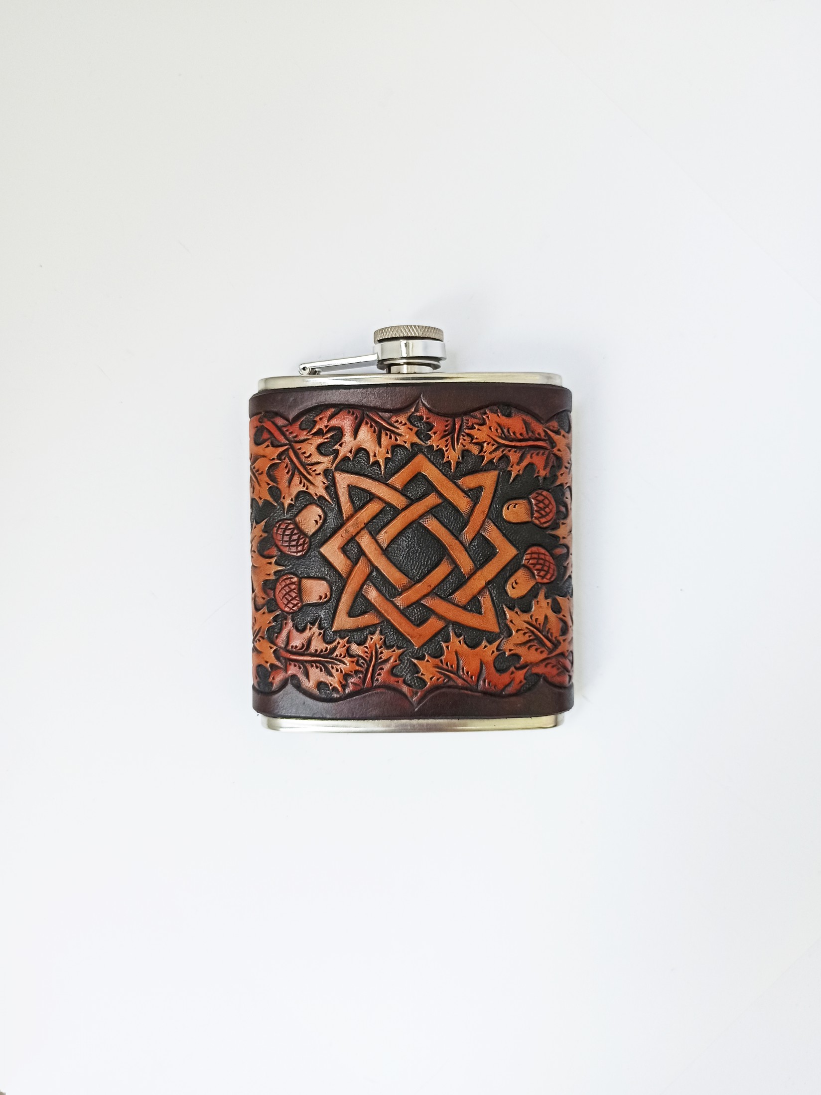 ROD Pljoska Svarog, Ručno gravirana, Kožna, 210ml