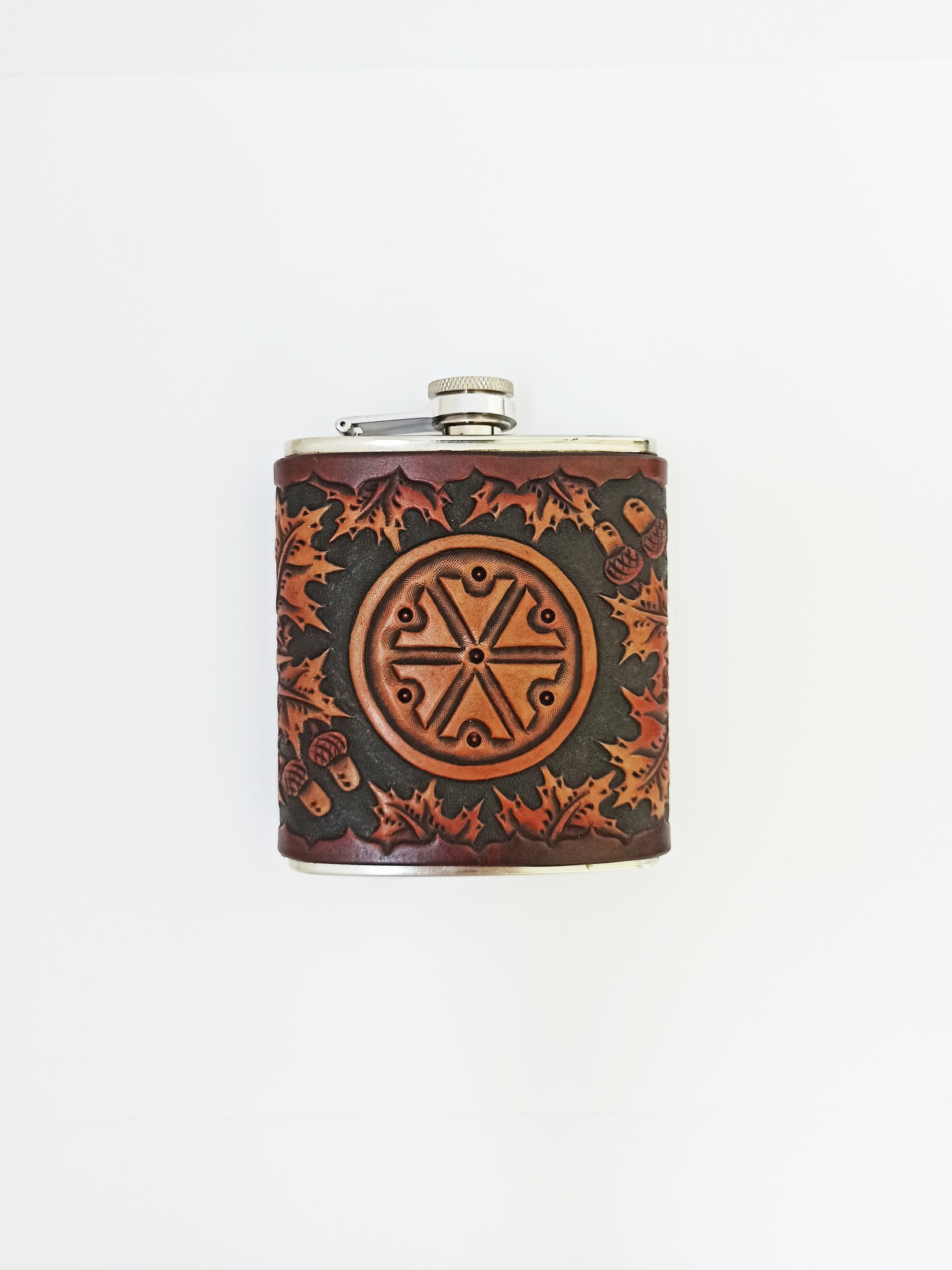 ROD Pljoska u kutiji Gromovnik, Ručno gravirana, Kožna, 210ml