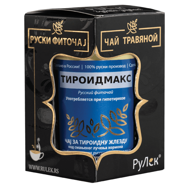 RULEK Tiroidmaks čaj - 100% biljni ruski čaj za povećanje lučenja hormona štitne žlezde