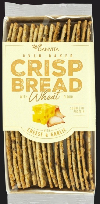 Danvita Pšenične pločice sa ukusom sira i belog luka, 130g