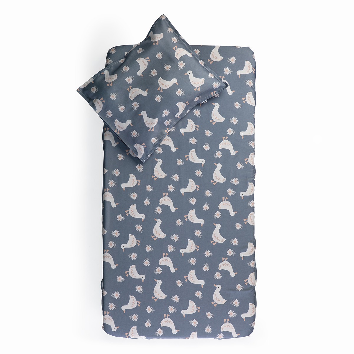 ELO. Navlaka za posteljinu za bebe Duck pond, 120x60 cm/40x50 cm, Teget