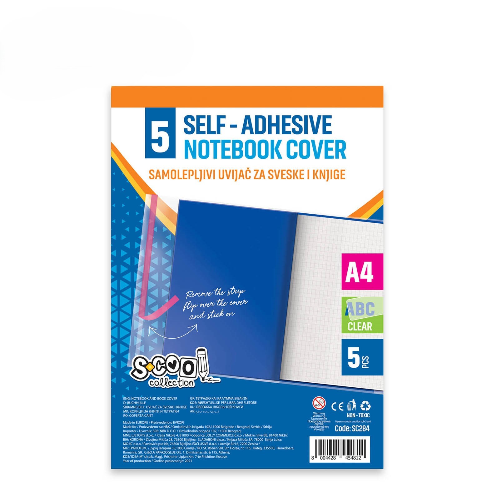 S-Cool Samolepljivi uvijač za sveske i knjige SC284, A4, 5 komada