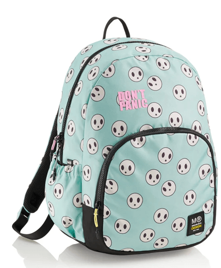 Miquelrius Školski ranac Don't panic, Sa dve pregrade, Svetloplavi