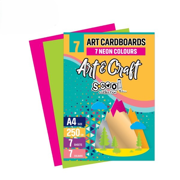 S-Cool Set kartona Art&Craft SC1806, A4, 250g, 7 boja