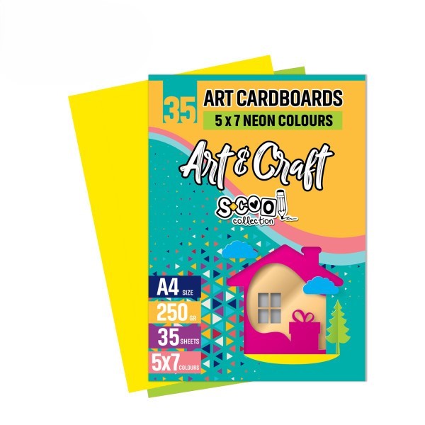 S-Cool Set kartona Art&Craft SC1807, A4, 250g, 35 boja