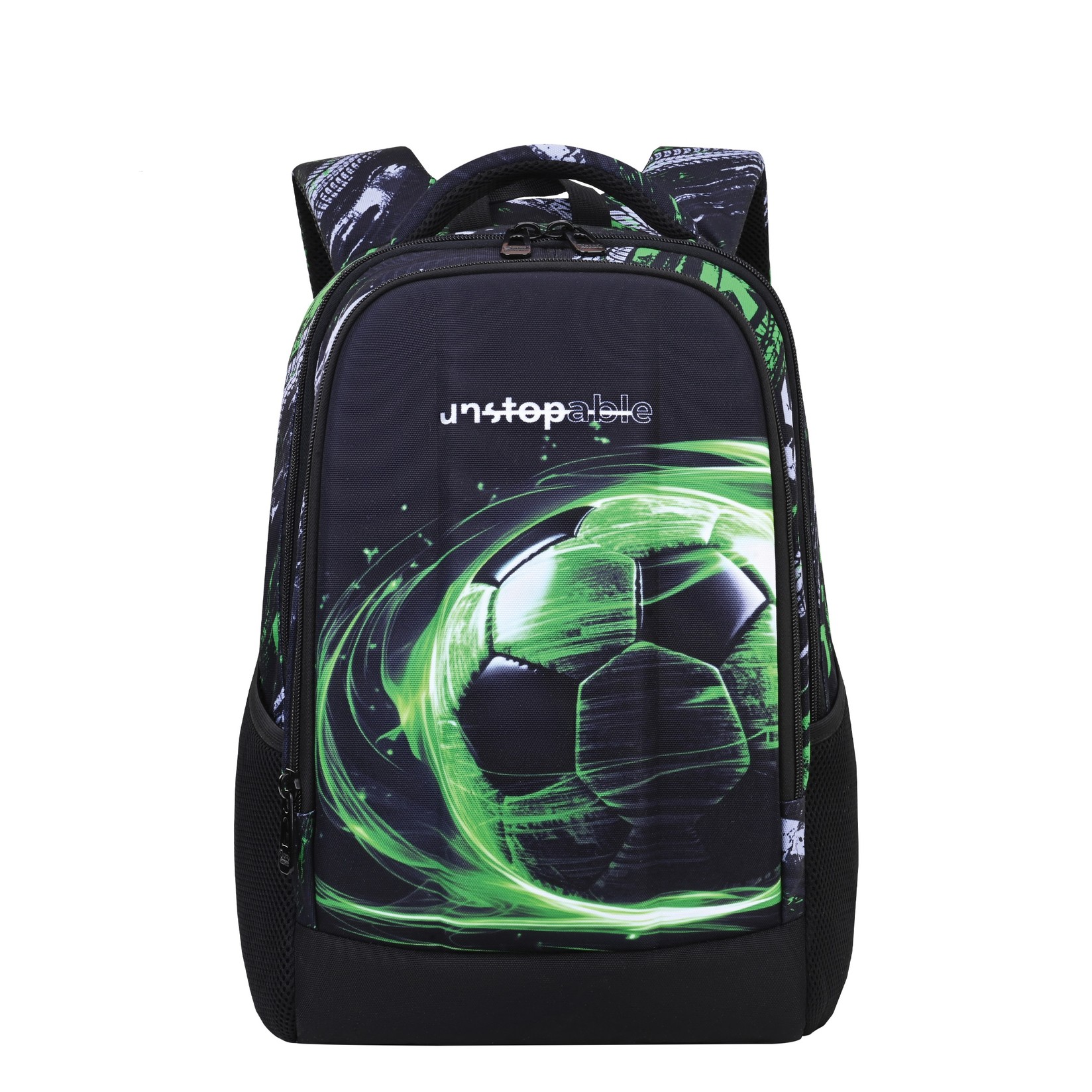 S-Cool Ranac sa ojačanim leđima Green football SC2954, 40x29x14cm, Crno-zeleni
