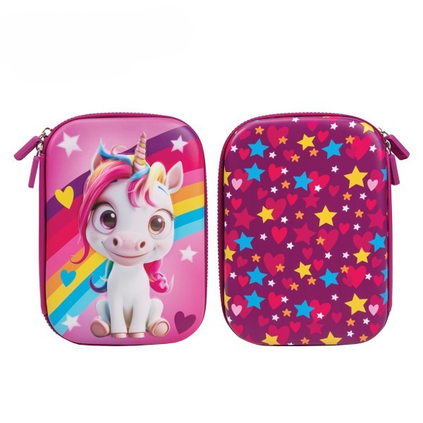 S-Cool Prazna pernica za devojčice SC3017, 22.5x15.5x6cm, Ljubičasto-roze