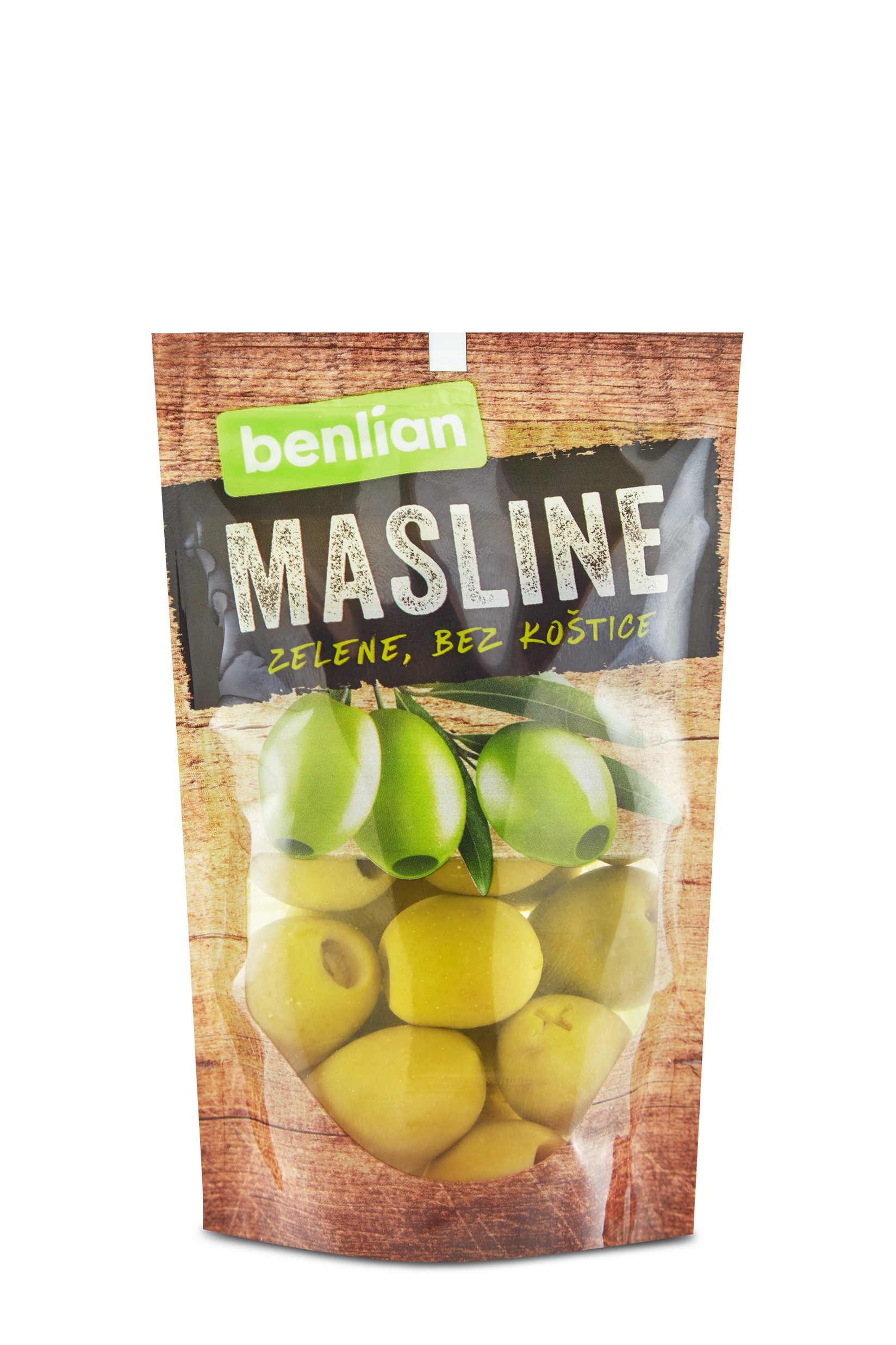 Benlian Foods Zelene masline bez koštice u  dojpaku