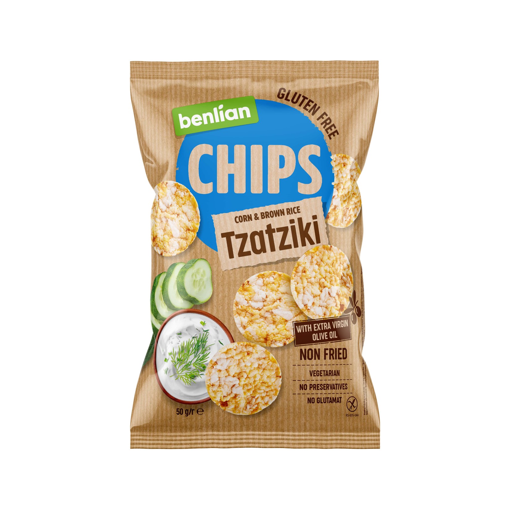 Benlian Foods Čips, Tzatziki, 50g