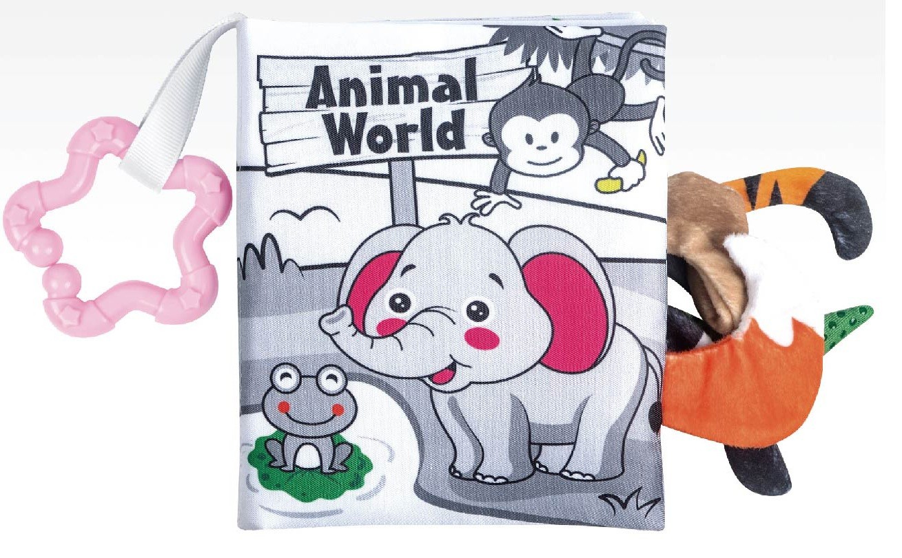 BBO Mekana knjiga za bebe Animal world, Šarena, 0+