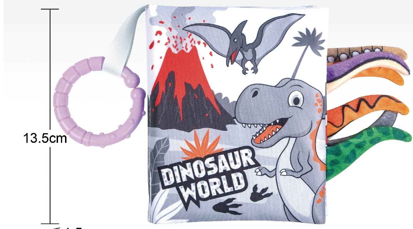 BBO Mekana knjiga za bebe Dinosaur world, Šarena, 0+