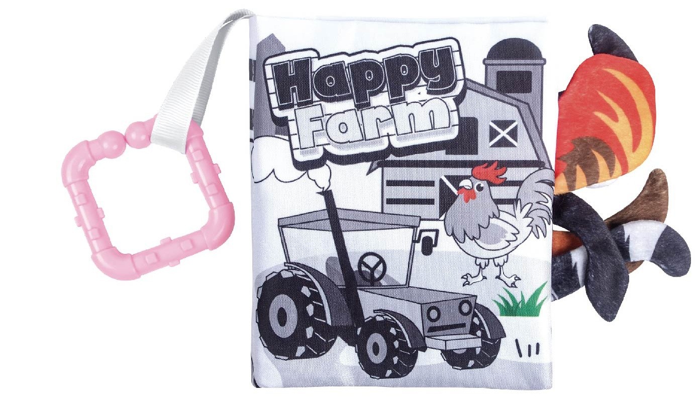 BBO Mekana knjiga za bebe Happy farm, Šarena, 0+