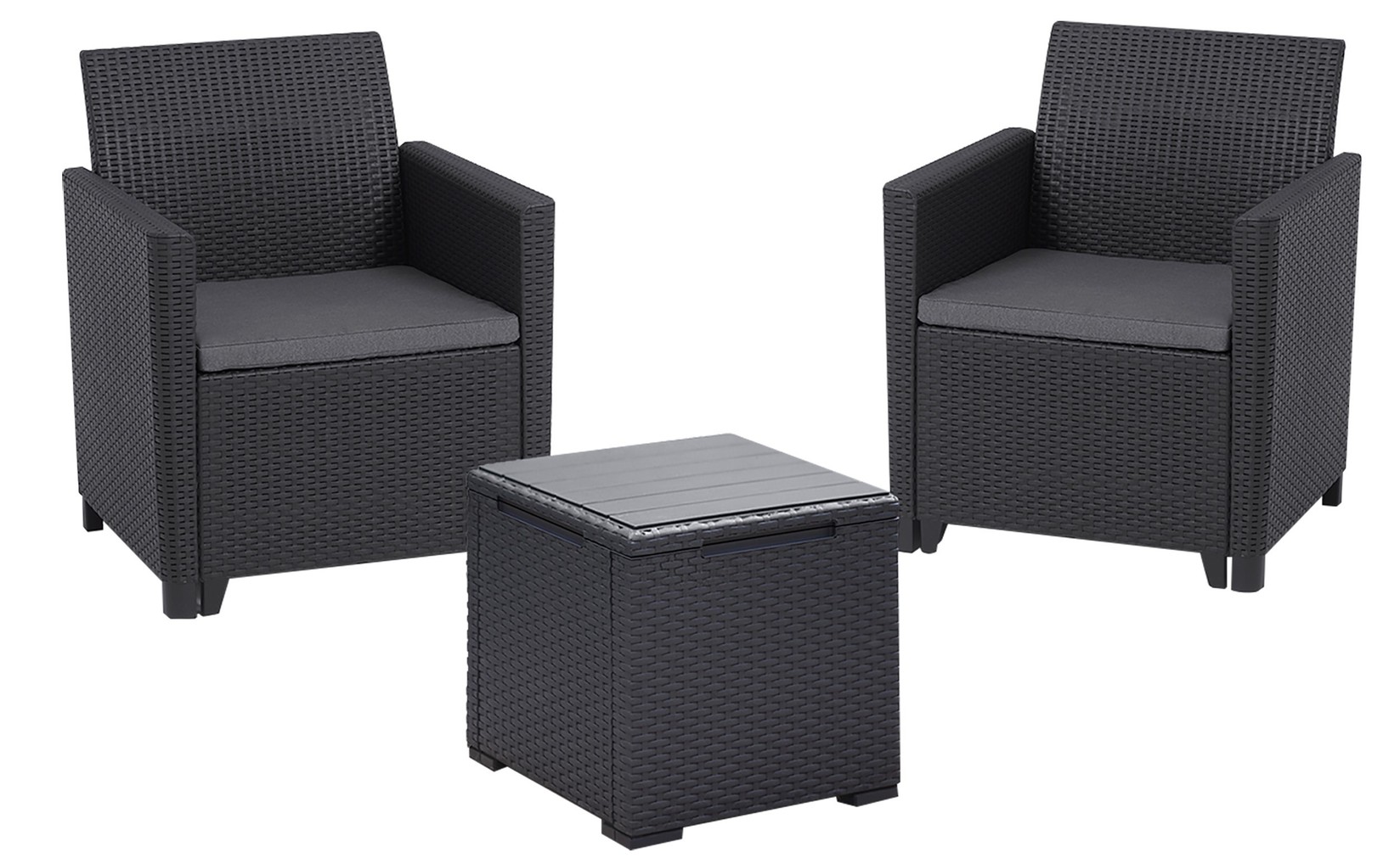 Keter Baštenska garnitura Marie sa box stolom Vigo, grafit