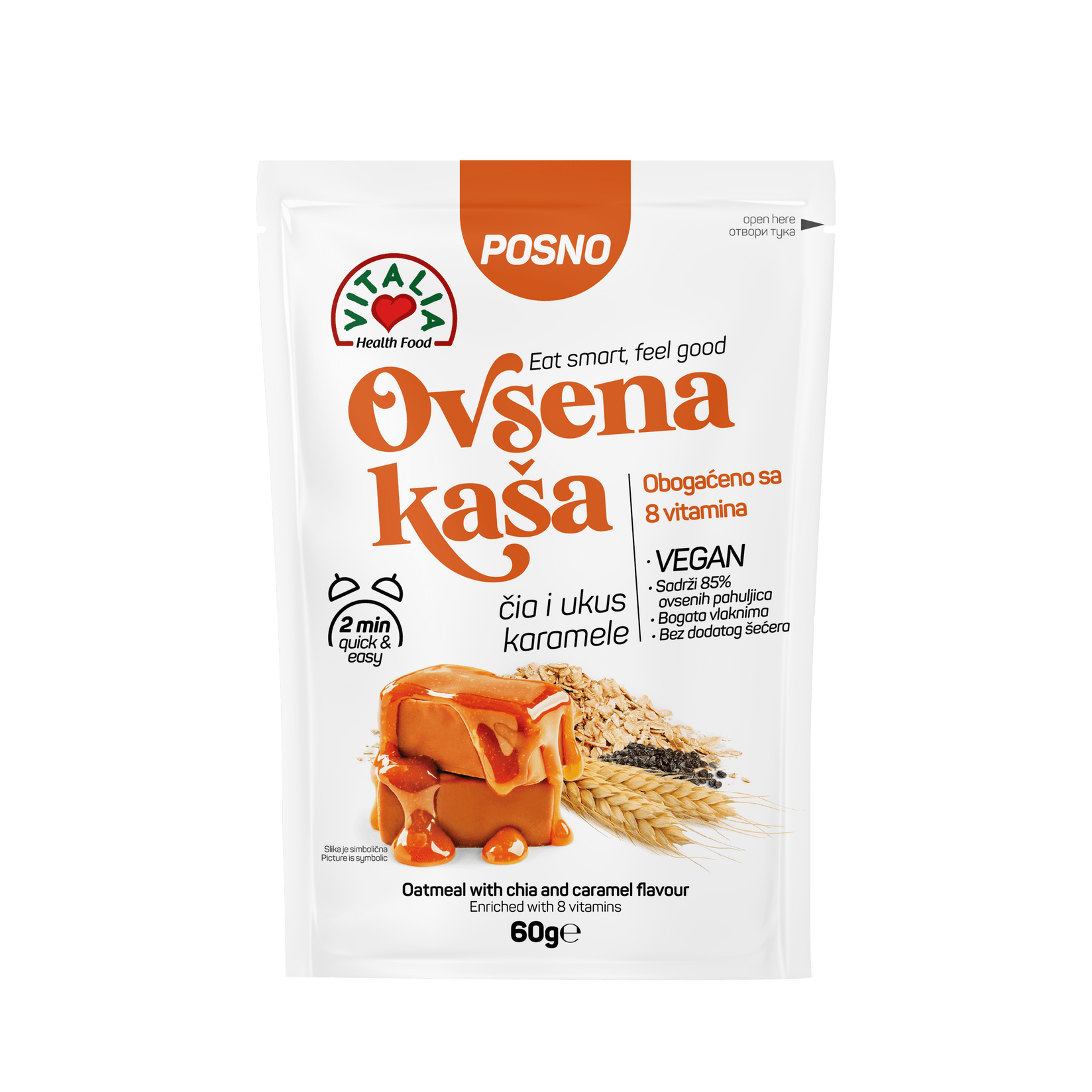 Vitalia Ovsena kaša, Karamel i čia, 60g
