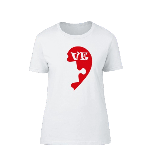 PREMIUM GILDAN Ženska majica Srce 2, Bela
