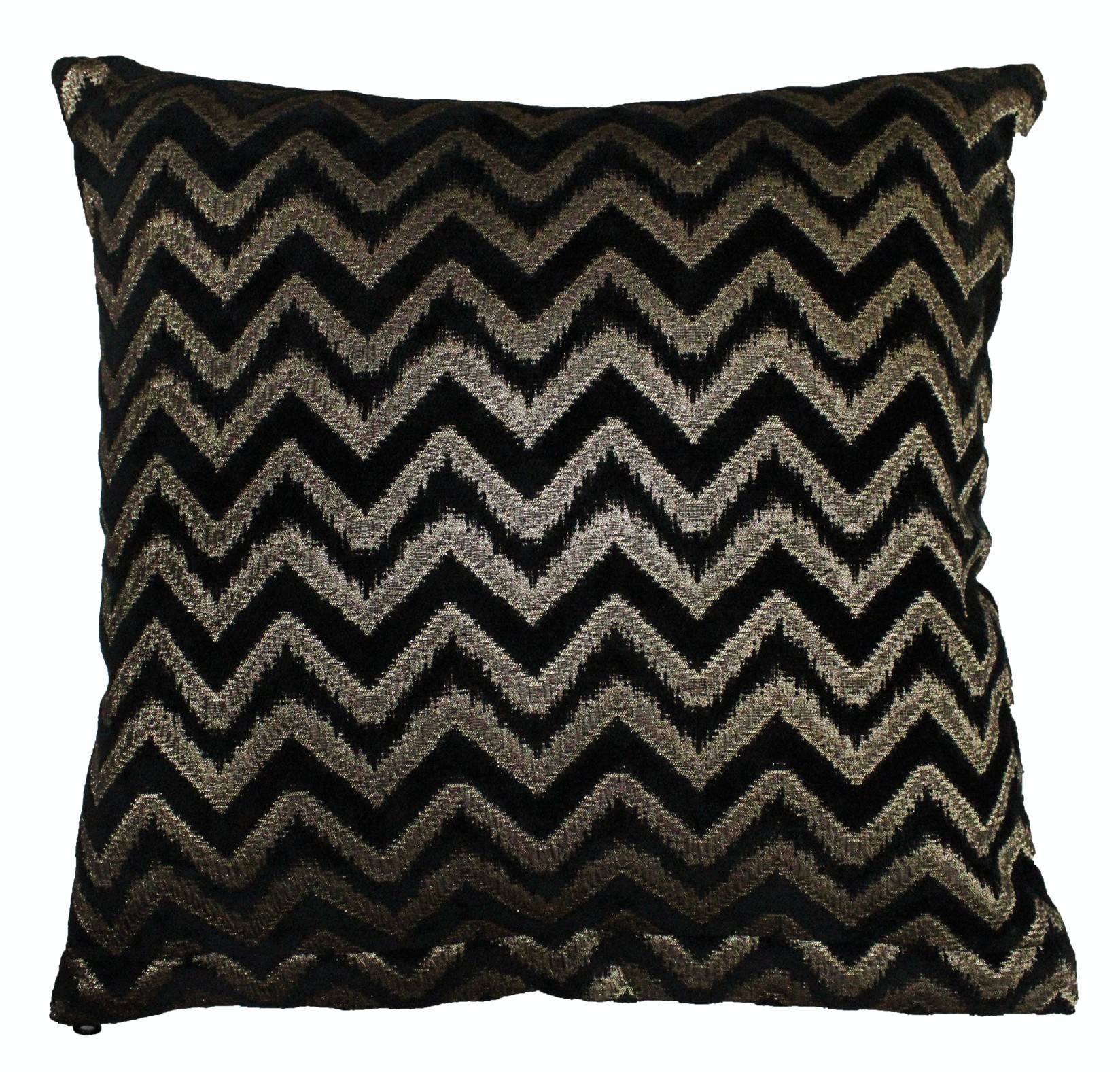 Sajonara Exkluziv Dekorativni jastuk, 40x40cm, Zig-zag, Zlatno-crni