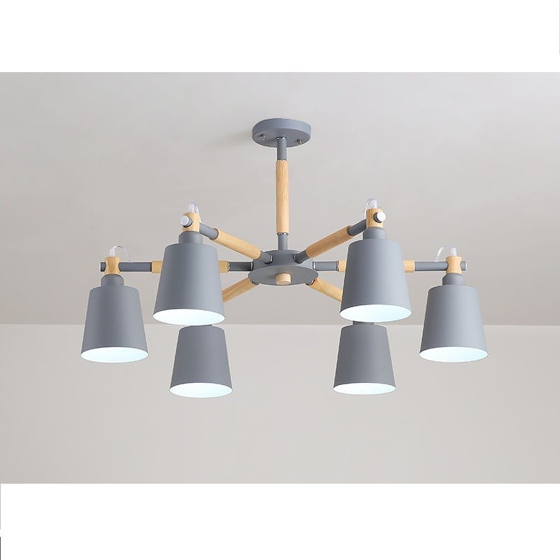 Luster sa 6 glava, Sivi