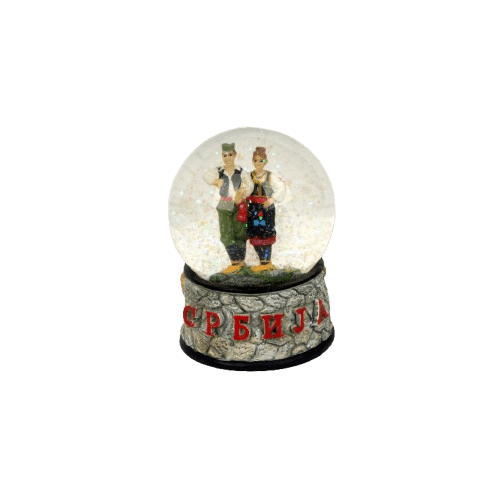 Vodena kugla par u narodnoj nošnji, Suvenir, Poklon