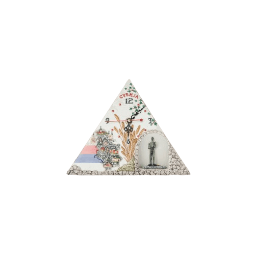Veliki trouglasti sat Srbija sa mapom, Suvenir, Poklon